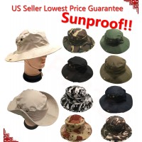 Boonie Bucket Hat Cap Cotton Fishing Military Hunting Safari Summer Outdoor   eb-11485295